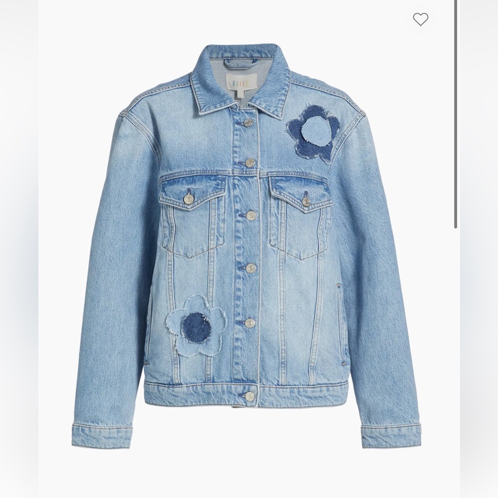 NWT Rails Grove Boyfriend Trucker Jacket in Indigo Bloom Boho 100% Cotton HP ๐๐ฅณ - Picture 5 of 16
